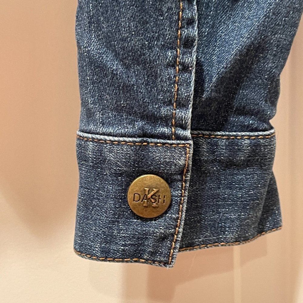 Dash by Kardashians Small Blue Denim Jean Jacket - Picture 5 of 7
